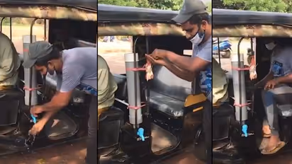 Kerala autorickshaw driver installs tap in vehicle to wash hands; netizens applaud initiative