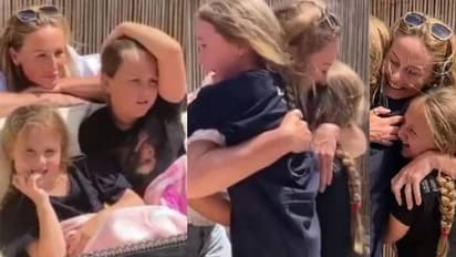 രണ്ടുമാസത്തെ കൊവിഡ് ഡ്യൂട്ടിക്ക് ശേഷം സര്പ്രൈസായി മക്കളെ കാണാനെത്തിയ അമ്മ; ഹൃദയഭേദകമായ വീഡിയോ