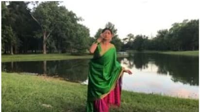 ഭൂമി ദേവിയോട് ക്ഷമ ചോദിച്ച് മനോഹരമായ നൃത്താര്ച്ചനയുമായി ദിവ്യാ ഉണ്ണി- വീഡിയോ