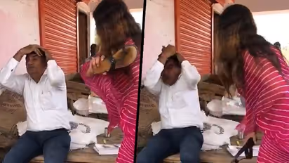 Viral video: BJP’s TikTok star Sonali Phogat hits Haryana official with slipper for ‘misbehaving’