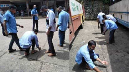 കെഎസ്ആര്ടിസി ഡിപ്പോ നിറയെ ആണി വിതറി അജ്ഞാതന്, പെറുക്കിക്കൂട്ടി ജീവനക്കാര്