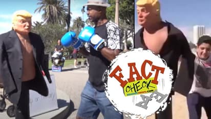 ട്രംപിന്റെ ഡമ്മി ഇടിച്ചിട്ട് പ്രതിഷേധക്കാര്; വീഡിയോ ജോര്ജ് ഫ്ലോയ്ഡ് പ്രക്ഷോഭത്തിന്റെയോ?