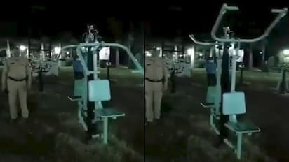 Viral video: ‘Ghost’ swinging gym equipment? Netizens react; police investigate