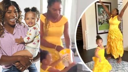 മഞ്ഞ ഗൗണില്‍ മകള്‍ക്കൊപ്പം നൃത്തം ചെയ്ത് സെറീന വില്യംസ്; വൈറലായി വീഡിയോ