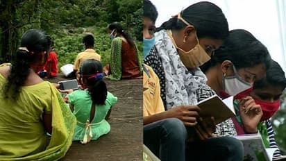 ഇപ്പോഴും ഓഫ്ലൈനായി ഒരു ഗ്രാമം; ഓണ്ലൈന് പഠനത്തിന് 'റേഞ്ച് പാറ' കയറി കുട്ടികളും രക്ഷിതാക്കളും
