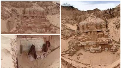 മണല് വാരുന്നതിനിടയില് നദീ തീരത്ത് കണ്ടെത്തിയത് 200 വര്ഷത്തോളം പഴക്കമുള്ള 'ക്ഷേത്രം'