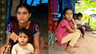 റോഡരികിൽ പ്ലാസ്റ്റിക് ഷീറ്റിൽ പൊതിഞ്ഞ കൂര, അകത്ത് മൂന്ന് പെൺമക്കളെ ചേർത്തുപിടിച്ചൊരമ്മയും