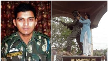 വീരമൃത്യു വരിച്ച മകന്റെ പ്രതിമ തുടച്ചുമിനുക്കാൻ പിറന്നാൾത്തലേന്ന് ക്യാപ്റ്റൻ ചൗധരിയുടെ അമ്മ വീണ്ടുമെത്തി