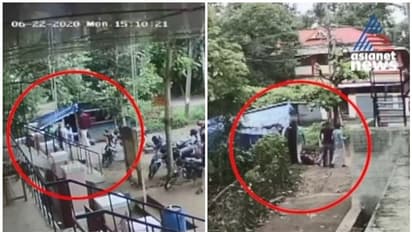 ഒറ്റപ്പാലത്ത് കോണ്‍ഗ്രസ് പഞ്ചായത്തംഗത്തെ സിപിഎം നേതാവ് മര്‍ദ്ദിക്കുന്ന ദൃശ്യങ്ങള്‍ പുറത്ത്