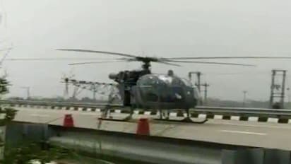IAF helicopter makes emergency landing on highway in Haryana