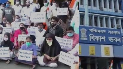 শিক্ষা প্রতিষ্ঠানে ফি মুকুবের দাবিতে বিকাশভবনে বিক্ষোভ ছাত্র পরিষদ ও যুব কংগ্রেস কর্মীদের