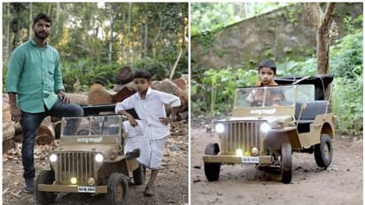 ഇത് സ്റ്റീഫൻ നെടുമ്പിള്ളിയുടെ വില്ലീസ് ജീപ്പ്; അമൃതേഷിന് വേണ്ടി അരുൺകുമാർ നിർമ്മിച്ച മിനിയേച്ചർ!
