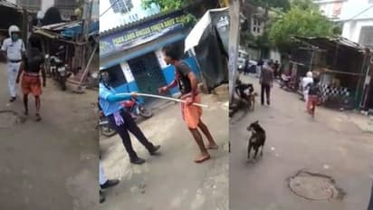 করোনা রোগী ধাওয়া করায় ছুট মেরে পালাল পুলিশ, দেখুন ভিডিও