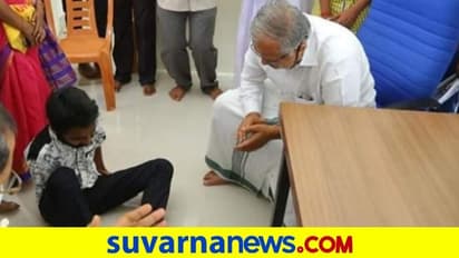 ಕಾಲಿನಲ್ಲೇ ಸಚಿವ ಸುರೇಶ್ ಕುಮಾರ್ ಹೆಸರು ಬರೆದ ಕೌಶಿಕ್ಗೆ ಪ್ರಶಂಸೆ