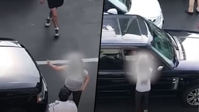 Viral video: Woman chases car, thrashes husband on Mumbai road; leads to traffic jam