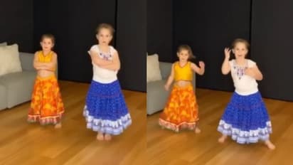 বলিউড গানে নেচে সকলকে মাত করল ওয়ার্নারের দুই মেয়ে