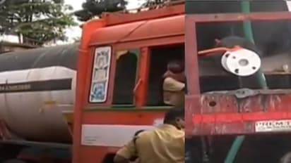 പഴകുളത്ത് ഹൈഡ്രോക്ലോറിക് ആസിഡുമായി വന്ന ടാങ്കർ ലോറിയിൽ ചോർച്ച