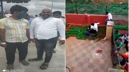 ఓ వ్యక్తిని చావబాదుతున్న అధికార పార్టీ కార్పోరేటర్... అరెస్ట్ (వీడియో)