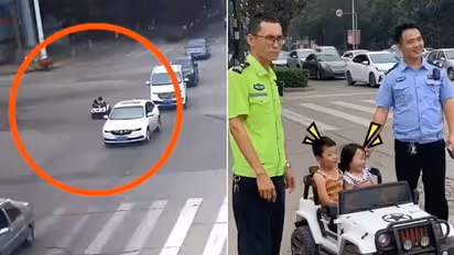 ടോയ് കാറില് കൂട്ടുകാരിക്കൊപ്പം നഗരം ചുറ്റി കുട്ടിക്കുറുമ്പൻ;ഒടുവിൽ കയ്യോടെ പൊക്കി പൊലീസ് !