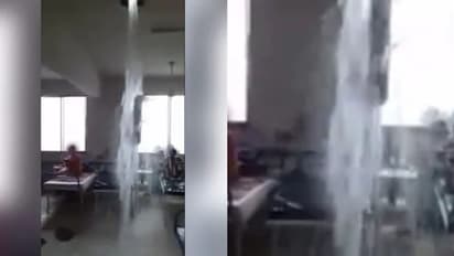 മഴയിൽ ചോർന്നൊലിച്ച് കൊവിഡ് വാർഡ്; വെള്ളത്തിൽ മുങ്ങി രോഗികളും കിടക്കകളും, വീഡിയോ