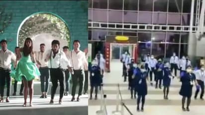 വിമാനത്താവളത്തില് 'ബുട്ട ബൊമ്മ'യ്ക്കൊത്ത് ചുവടുവച്ച് ഇന്റിഗോ ജീവനക്കാര്