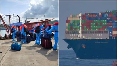 ക്രൂ ചെയ്ഞ്ചിംഗിനായി വിഴിഞ്ഞം പുറംകടലില്‍ നങ്കൂരമിട്ട കപ്പല്‍ തീരം വിട്ടു