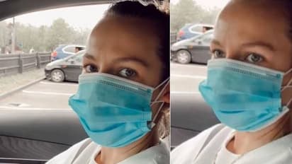 മാസ്ക് വച്ചുകൊണ്ട് എങ്ങനെ ഭക്ഷണം കഴിക്കാം? വീഡിയോ പങ്കുവച്ച് മോഡല്‍