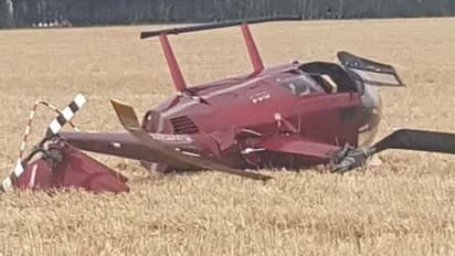 തകര്ന്നുവീണ ഹെലികോപ്റ്ററില്നിന്ന് അത്ഭുകരമായി രക്ഷപ്പെട്ട് നാല് പേര്