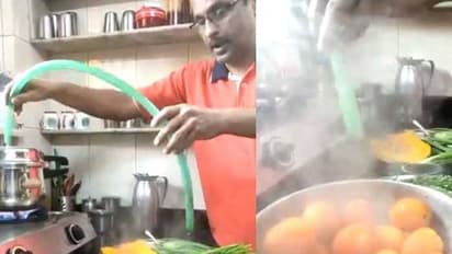 പ്രഷർ കുക്കറിലെ ആവി കൊണ്ട് ഇങ്ങനെ പച്ചക്കറി അണുവിമുക്തമാക്കാമോ? വീഡിയോ വൈറല്‍; വിമര്‍ശിച്ച് സോഷ്യല്‍ മീഡിയ