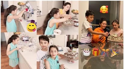 അച്ഛന് മകളുടെ പിറന്നാൾ സമ്മാനം, സഞ്ജയ് ദത്തിന് കേക്ക് ഉണ്ടാക്കി ഇഖ്റ