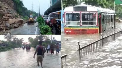 മൂന്ന് വർഷത്തിനിടെ ഉണ്ടായ അതിശക്തമായ മഴ; മുംബൈ നഗരത്തെ വെള്ളത്തില്