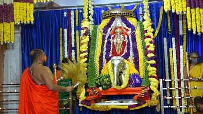 ರಾಯ​ಚೂ​ರು: ಮಂತ್ರಾಲಯದಲ್ಲಿ ಗುರುರಾಯರ ಮದ್ಯಾರಾಧನೆಯ ಫೋಟೋಸ್‌