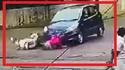 భూమ్మీద నూకలున్నాయ్: పై నుంచి కారు దూసుకెళ్లినా.. ప్రాణాలతో బయటపడింది