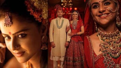 ഇത് റോയല് ലുക്ക്; വിവാഹത്തിന് മുഗള് രാജകുമാരിയെ പോലെ നടി പ്രാചി തെഹ്ലാൻ