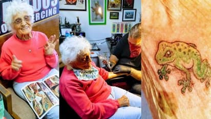 103-ാം വയസ്സില്‍ ആദ്യ ടാറ്റൂ; ഏറ്റവും വലിയ ആഗ്രഹം നിറവേറിയതിന്‍റെ സന്തോഷത്തിലൊരു മുത്തശ്ശി