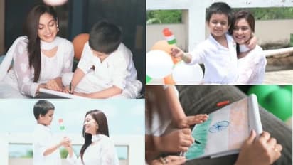 বেলুন উড়িয়ে, ছবি এঁকে ছেলের সঙ্গে স্বাধীনতা দিবসে মাতলেন প্রিয়াঙ্কা, রইল ভিডিও