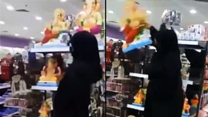 মাটিতে আছড়ে ভাঙা হল একের পর এক গণেশ মূর্তি, ভাইরাল বোরখা পরা মহিলার ভিডিও, দেখুন