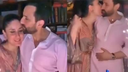 सैफ ने प्यार से चूमा पत्नी का माथा तो बदले में करीना ने पति को कर लिया Kiss, सामने आई नई फोटो