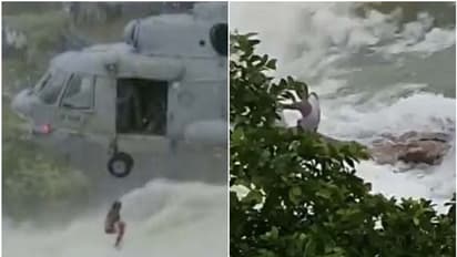 കുത്തിയൊലിച്ചൊഴുകുന്ന ഡാമിലേക്ക് ചാടി, മരത്തില് പിടിച്ച് 16 മണിക്കൂര്, അതിസാഹസിക രക്ഷാപ്രവര്ത്തനം, വീഡിയോ