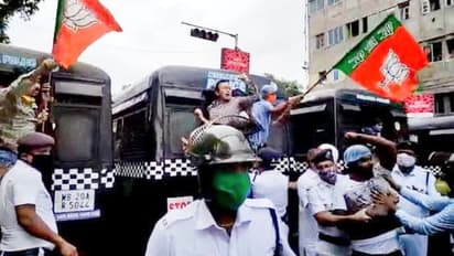 বিশ্বভারতী কাণ্ডের প্রতিবাদ, পুলিশ-বিজেপি সংঘাতে ধুন্ধুমার জোড়াসাঁকো