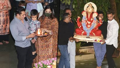 Salman Khan, Iulia Vantur, Jacqueline Fernandez gather at Sohail Khan’s house for Ganesh visarjan