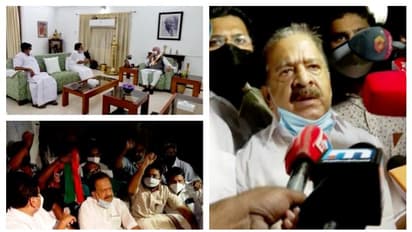 പ്രതിപക്ഷനേതാവും ഗവര്ണറുമായി കൂടിക്കാഴ്ച, സ്വര്ണക്കടത്ത് കേസിലെ ഫയലുകളും നശിച്ചെന്ന് ചെന്നിത്തല;നാളെ കരിദിനം