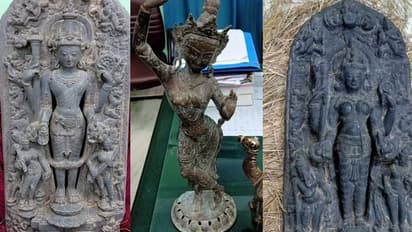ধানের ট্রাকে মূর্তি পাচার ছক গেল ভেস্তে, উদ্ধার হল ৩৫ কোটি টাকার ২৫টি প্রাচিন মূর্তি