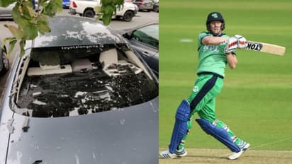 സിക്സടിച്ച് സ്വന്തം കാറിന്റെ ചില്ല് തകര്ത്ത് കെവിന് ഒബ്രൈന്