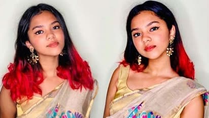 കസവ് സാരിയുടുത്ത് സ്റ്റൈലൻ ലുക്കിൽ പ്രാർഥന ഇന്ദ്രജിത്ത്; ചിത്രങ്ങൾ കാണാം