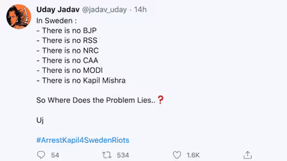 Sweden riots: Netizens wonder how riots took place when there are no CAA, NRC or BJP in that nation!