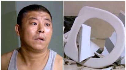 യൂറോപ്യൻ ക്ളോസറ്റിൽ 'നാടൻ' സ്റ്റൈലിൽ ഇരുന്നു, കമ്മോഡ് തകർന്നു വീണ് ഗുരുതര പരിക്കേറ്റ് ചൈനക്കാരൻ