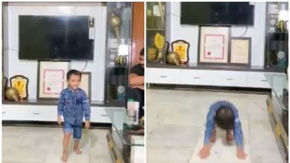 'ഈ മിടുക്കൻ നാളത്തെ താരം'; പുഷ് അപ്പ് എടുക്കുന്ന ബാലൻ; വെെറലായി വീഡിയോ