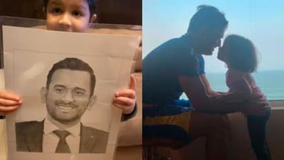 ধোনির ছবি নিয়ে মিষ্টি ভিডিও, 'পাপা'-কে মিস করছেন ছোট্ট জিভা