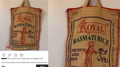 ബസ്മതി അരിയുടെ ചാക്ക് കൊണ്ടുള്ള ബാഗ്; വില കേട്ട് അമ്പരന്ന് സോഷ്യല്‍ മീഡിയ